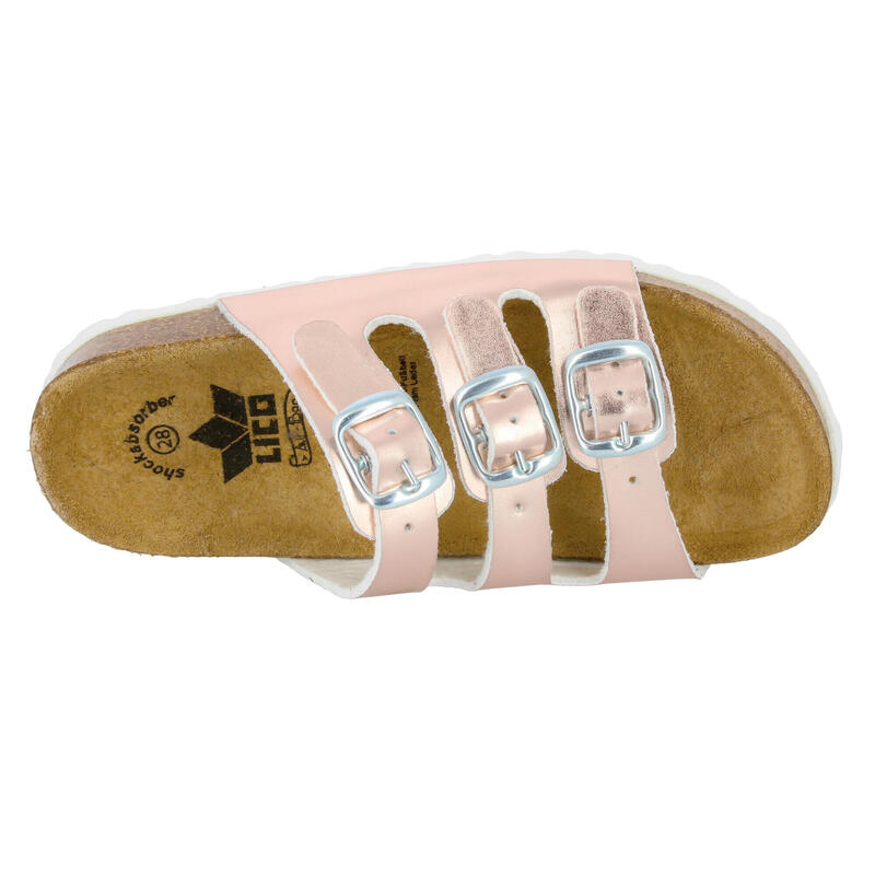 Pantolette rosa Mädchen Pantolette Bioline Kids Shine