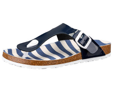 Pantolette blau Damen Pantolette Bioline Trend