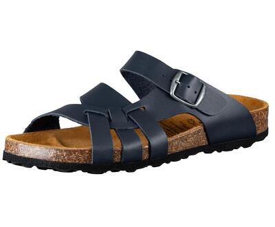 Pantolette blau Damen Pantolette Bioline Flora