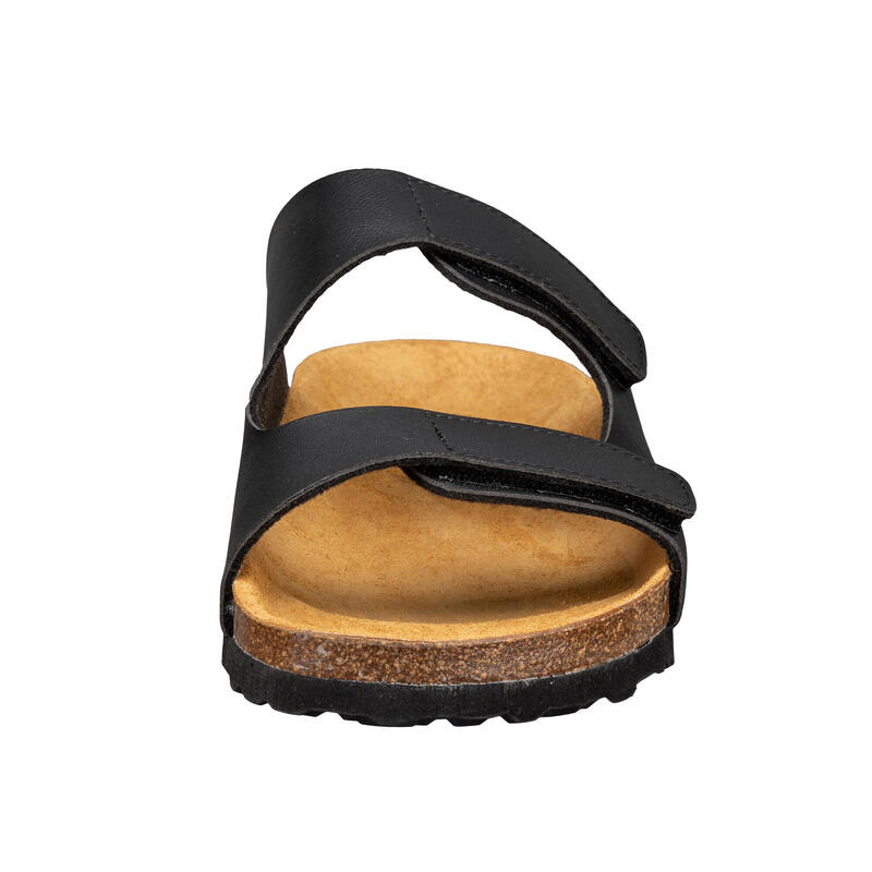 Pantolette schwarz Herren Pantolette Bioline Velcro