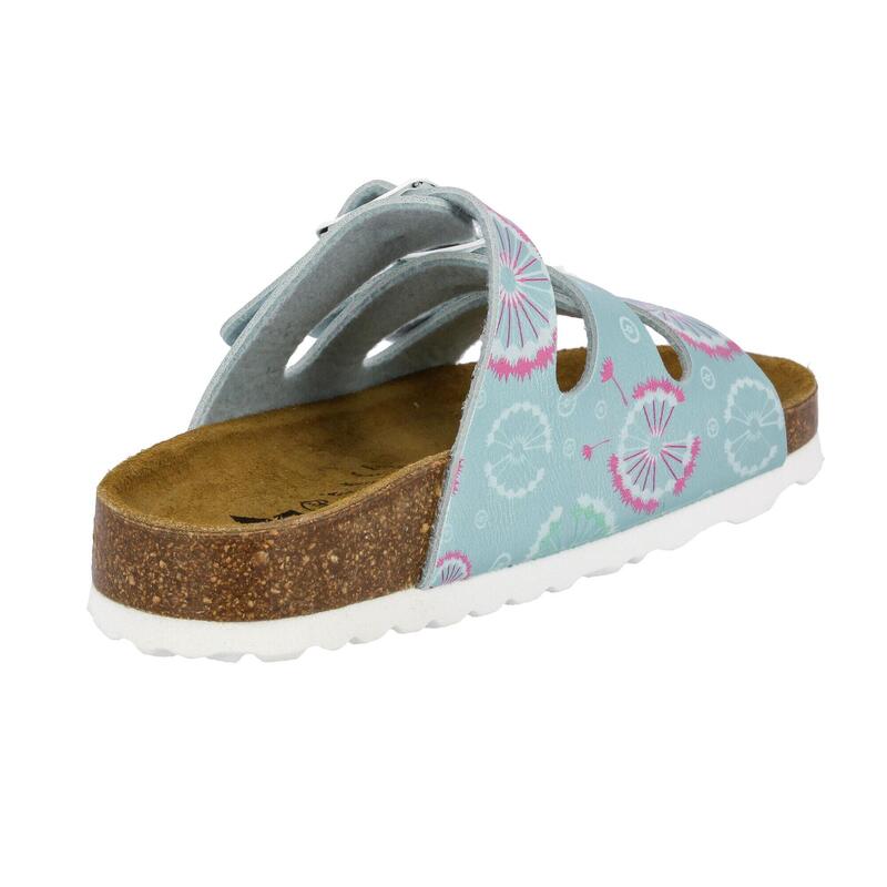 Pantolette grün Mädchen Pantolette Bioline Flower Kids