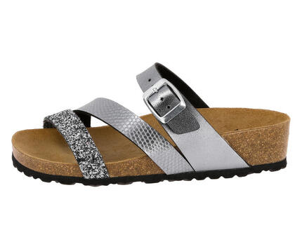 Pantolette Damen Schnallen LICO Natural Glitter