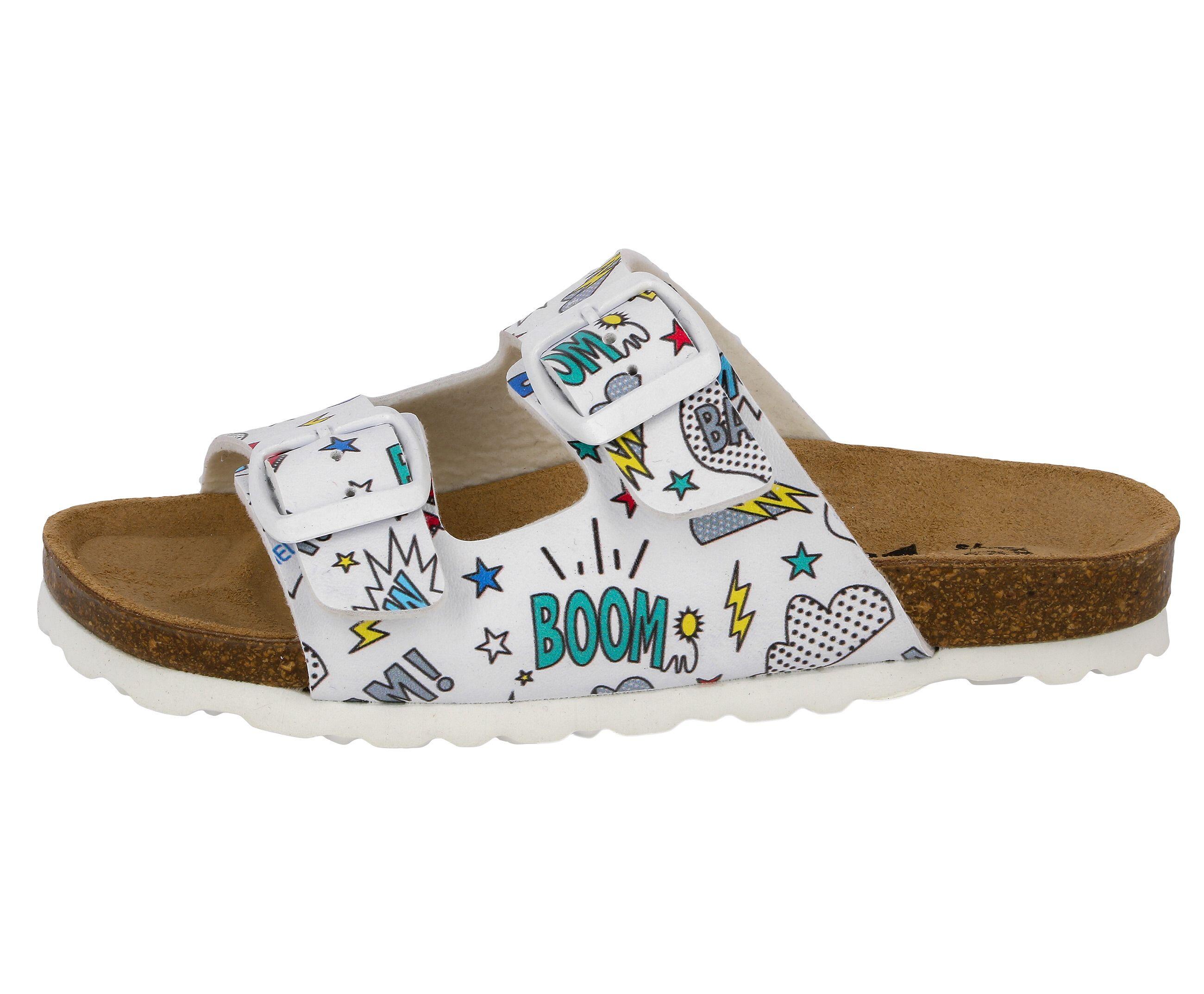 Mule LICO Bioline Zippy girls white synthetic buckle 2/6