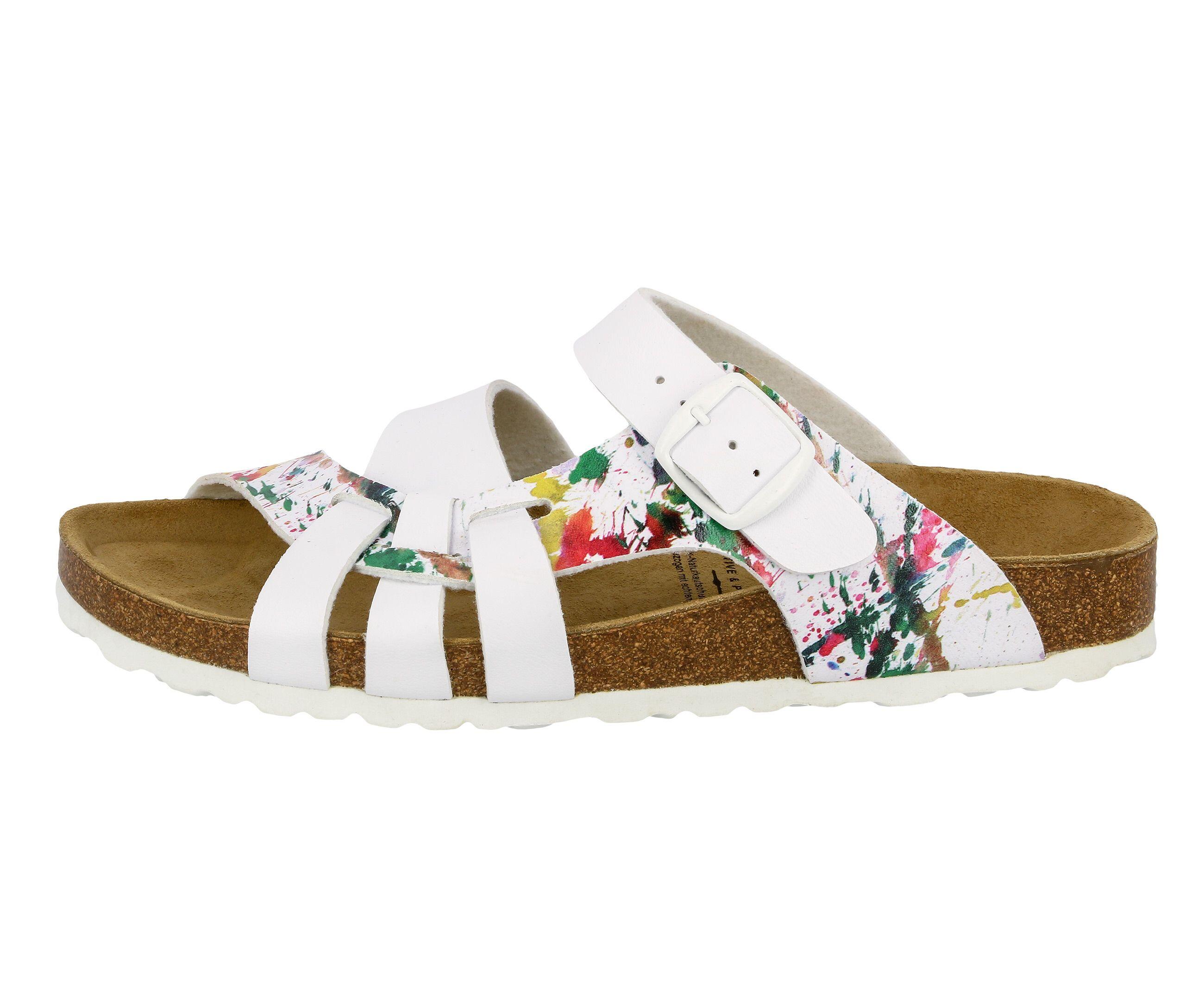 Pantolette Damen Schnallen LICO Bioline Klecks 2/6