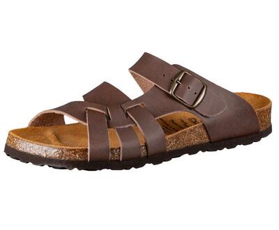 Pantolette braun Damen Pantolette Bioline Flora