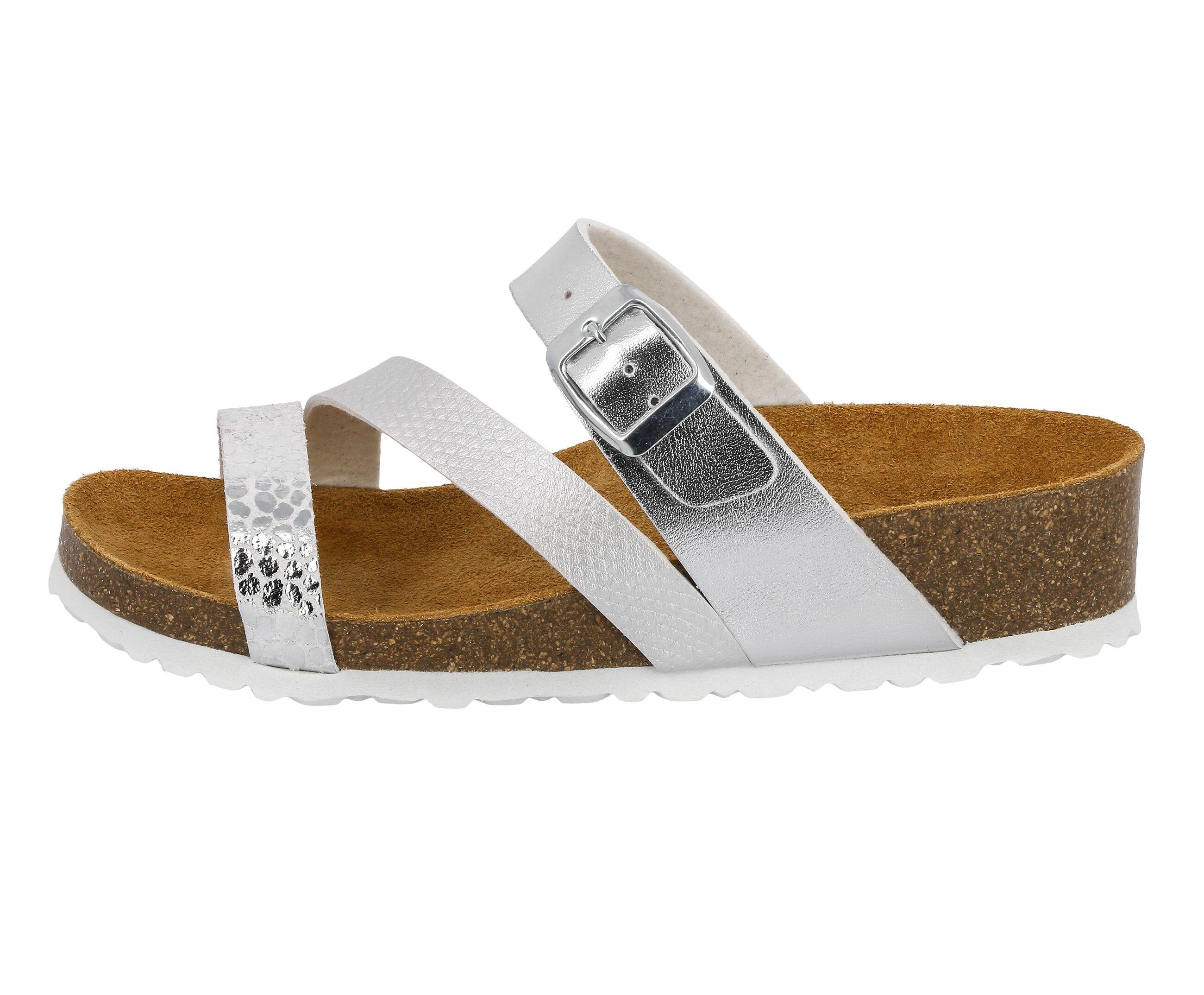 Pantolette Damen Schnallen LICO Natural Glitter 2/6