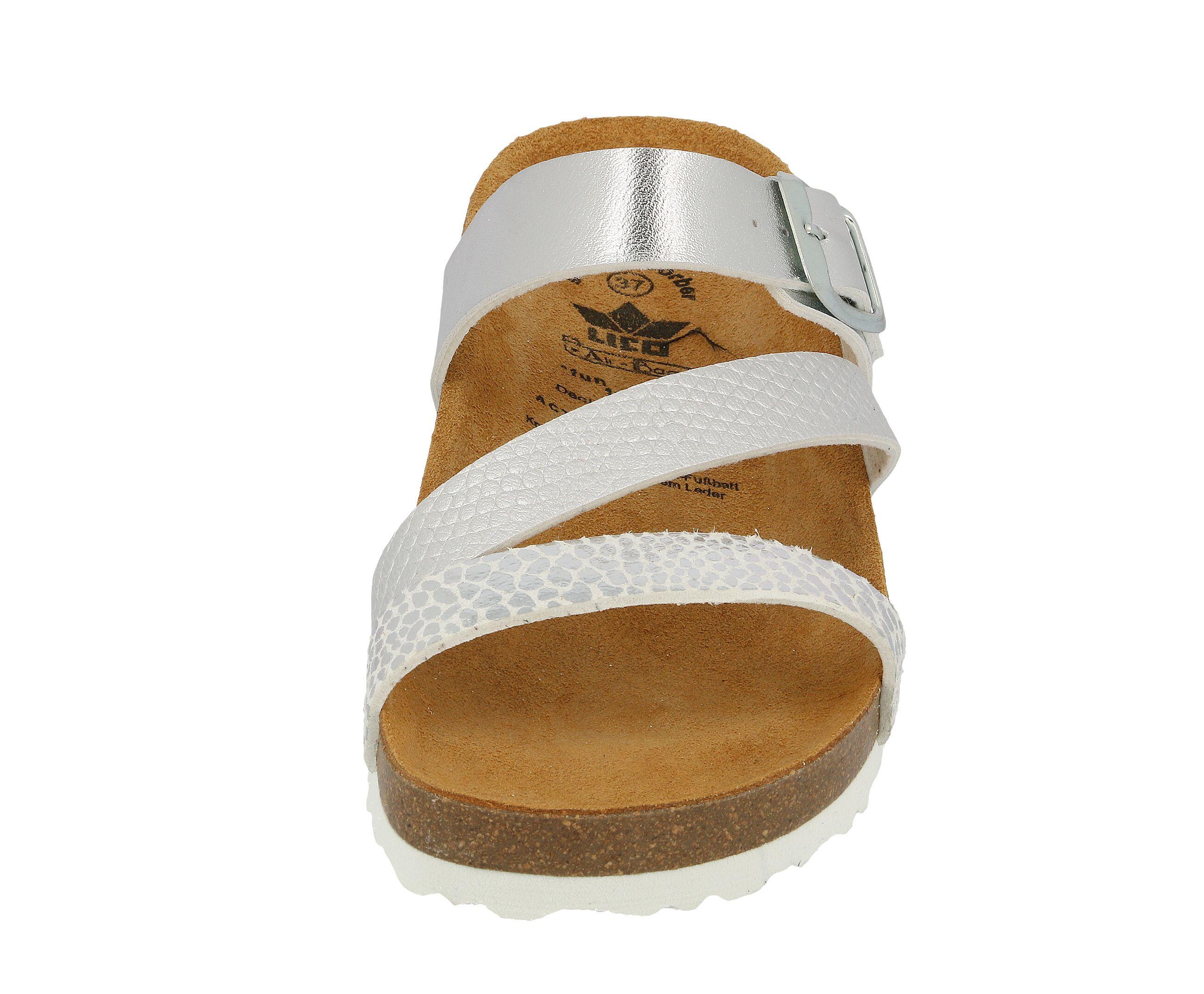 Pantolette Damen Schnallen LICO Natural Glitter 3/6