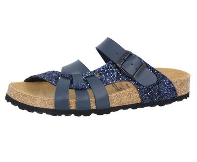 Pantolette blau Damen Pantolette Bioline Gleam