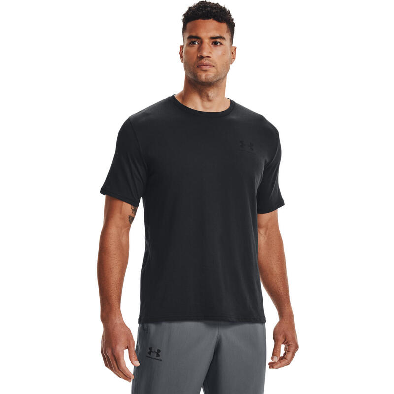 Tricou barbati Under Armour Sportstyle Left Chest, Negru