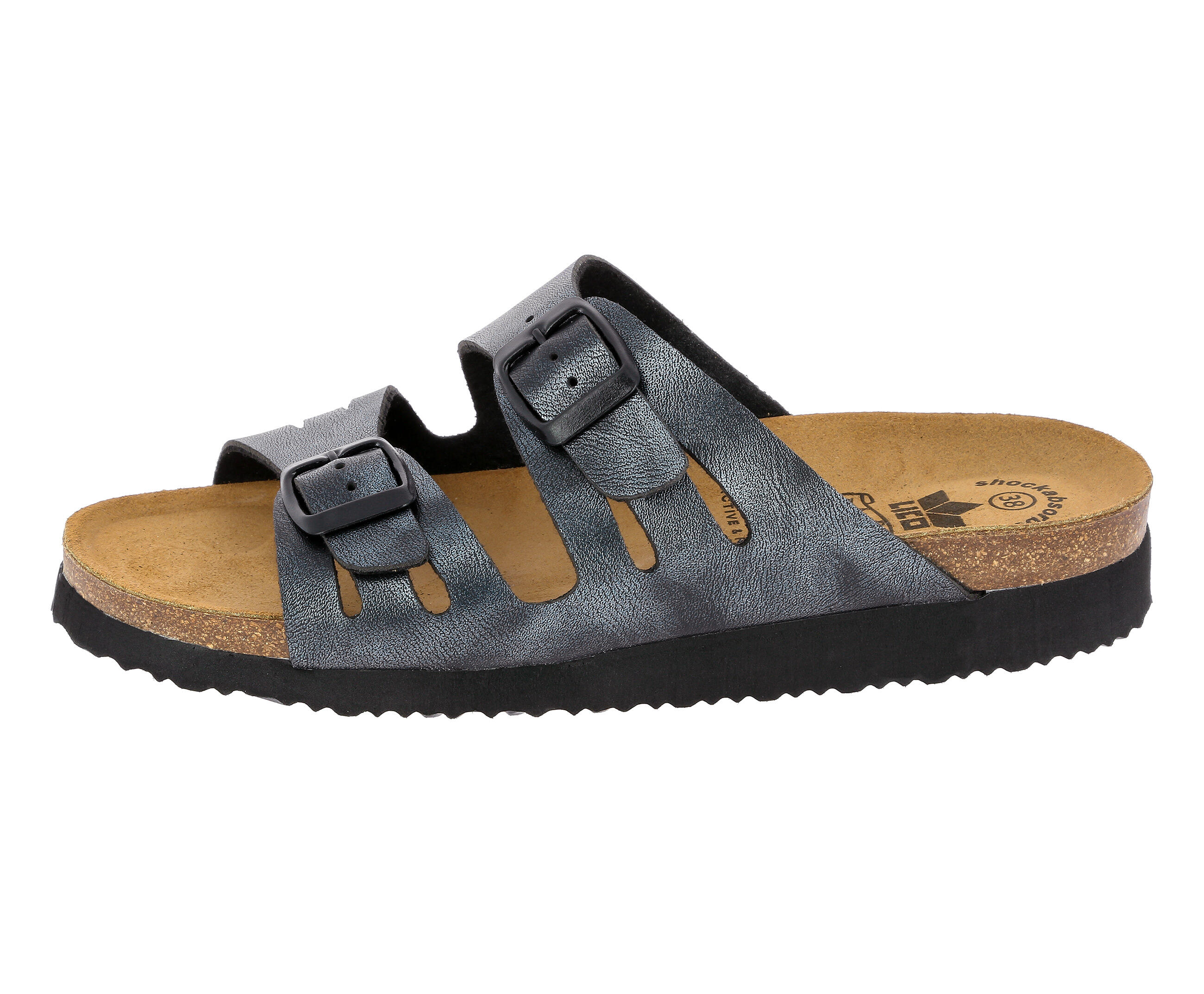 Pantolette schwarz Damen Pantolette Bioline Lady Classic