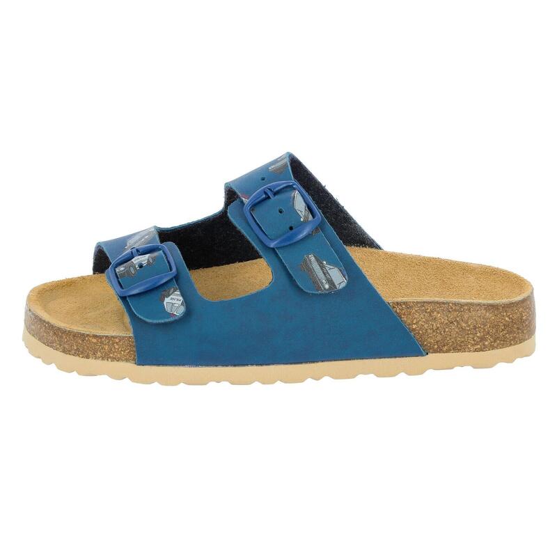 Pantolette blau Jungen Pantolette Bioline Emergency marine