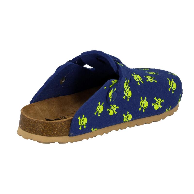 Clog blau Damen Clog Bioline Clog Star - braun/lemon