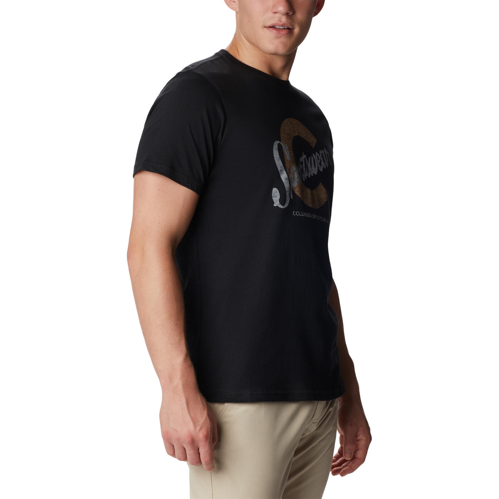 Maglietta Columbia Graphic Casual, Nero, Uomini 3/5