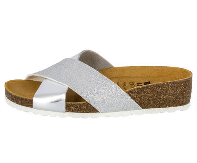 Pantolette silberfarben Damen Pantolette Bioline Prime