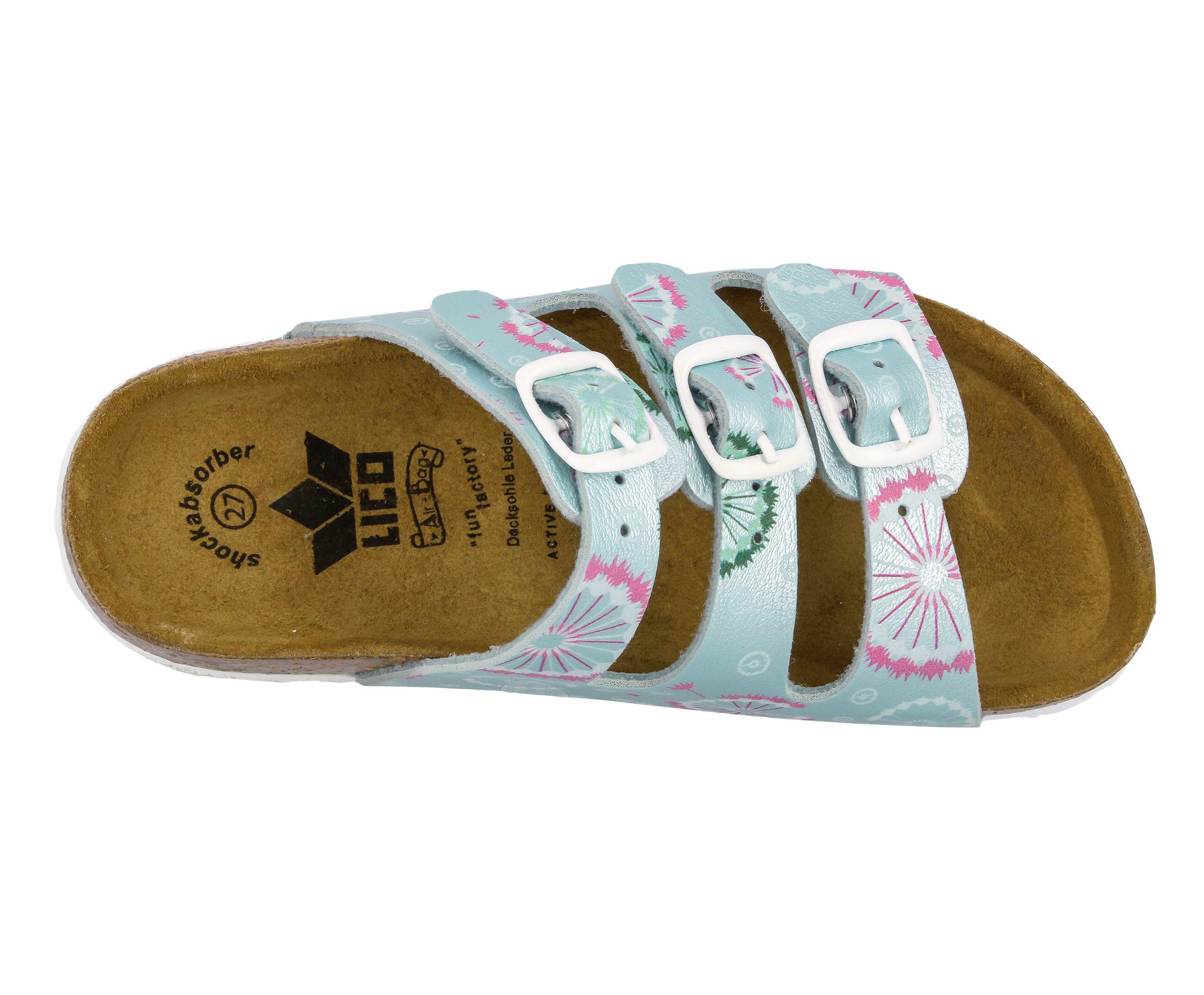 Pantolette Mädchen Schnallen LICO Bioline Flower Kids 5/6