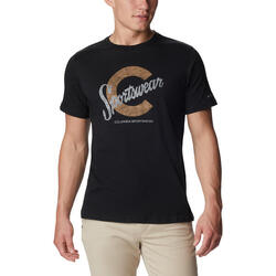 T-shirt Columbia Graphic Casual, Noir, Hommes