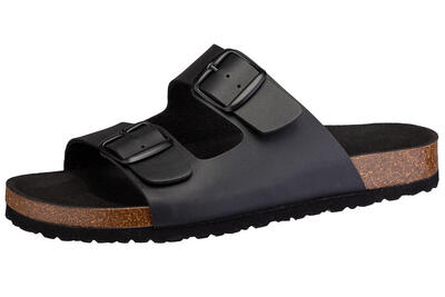 Pantolette schwarz Herren Pantolette Bioline Man Vegan