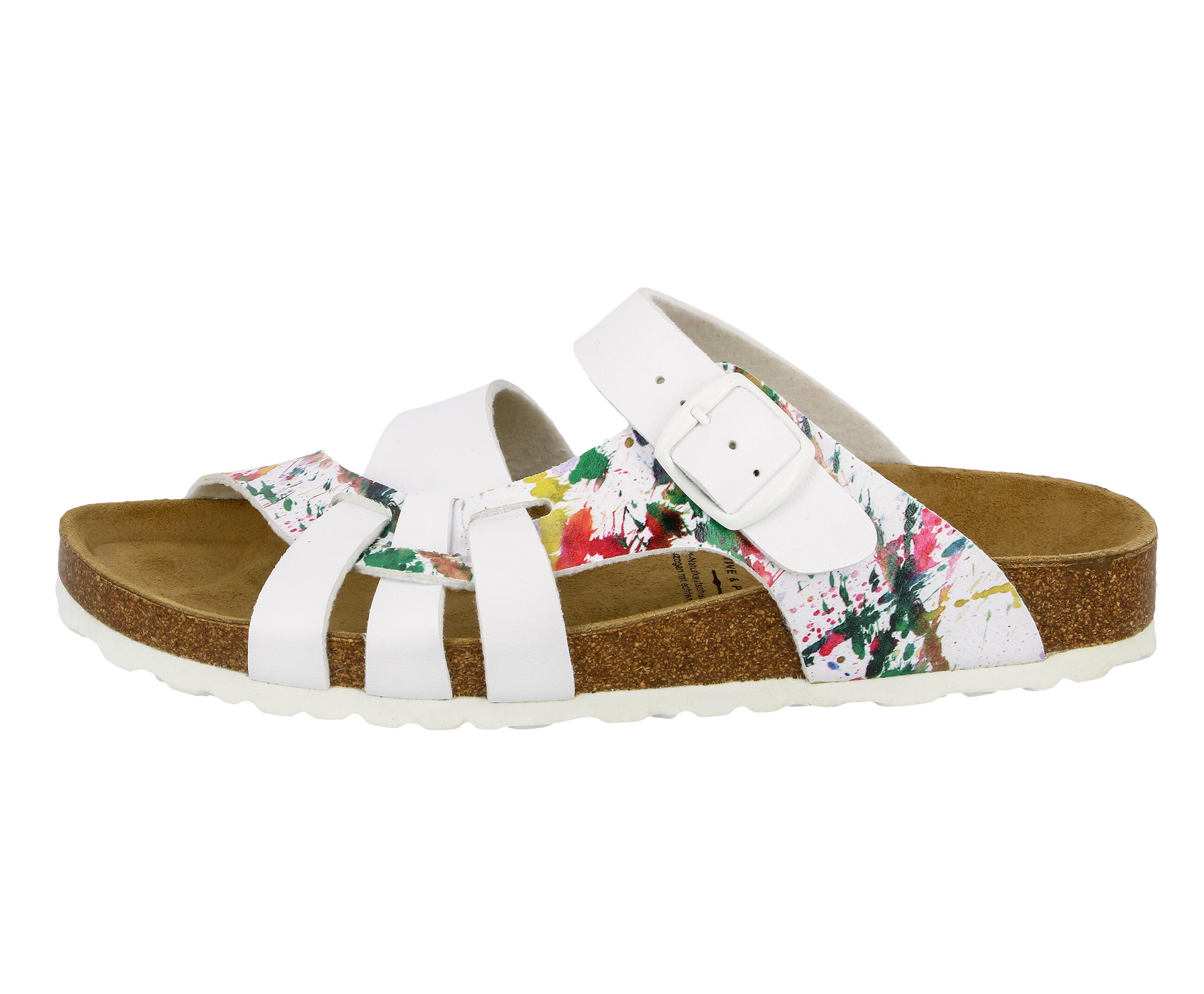 LICO Women's Mule LICO Bioline Klecks Synthetic with Leather Buckles EVA