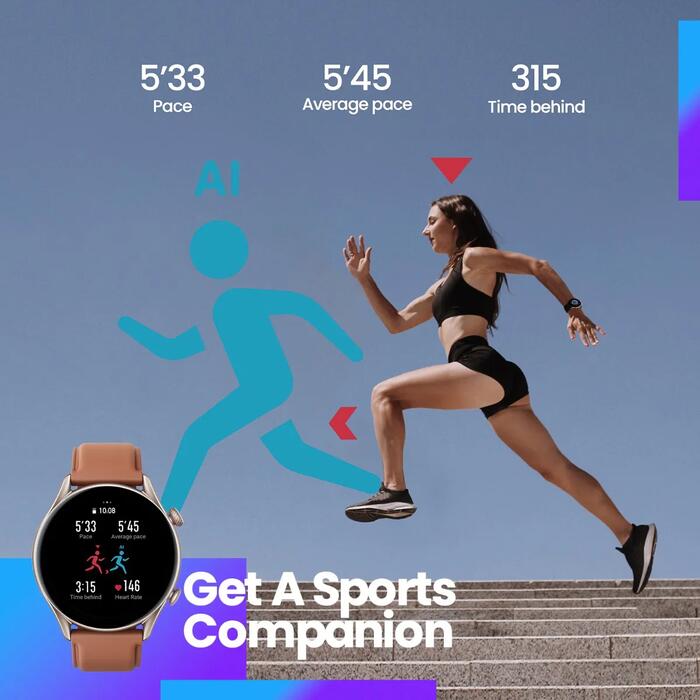 Smartwatch Amazfit GTR 3 Pro Zwart 4/5