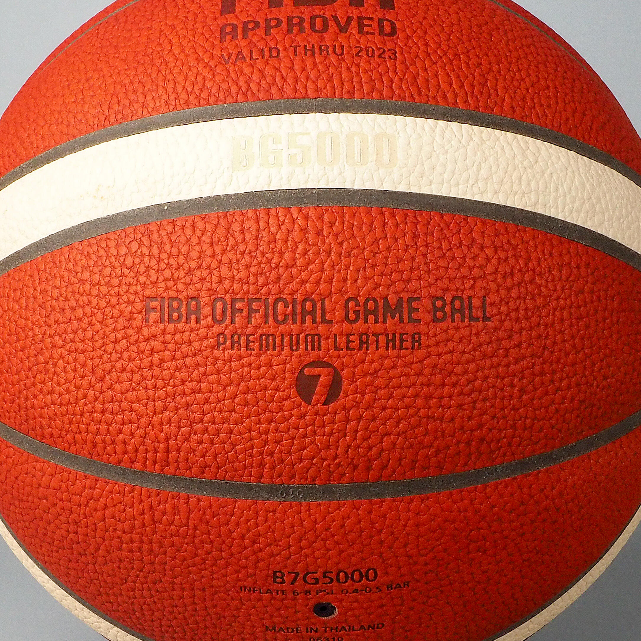 molten B7G5000 FIBA APPROVED バスケットボール Molten BG5000 FIBA Approved Game Ball, Orange/Tan, Size 7