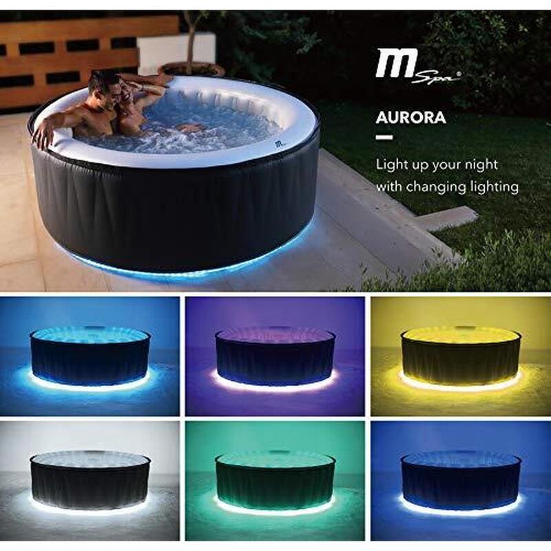 Aurora Urban Series / 6 Person Inflatable Hot Tub Hot Spa /Black