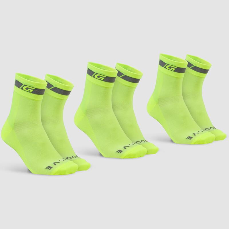 Chaussettes vélo 3-pack Hi-Vis Regular Cut