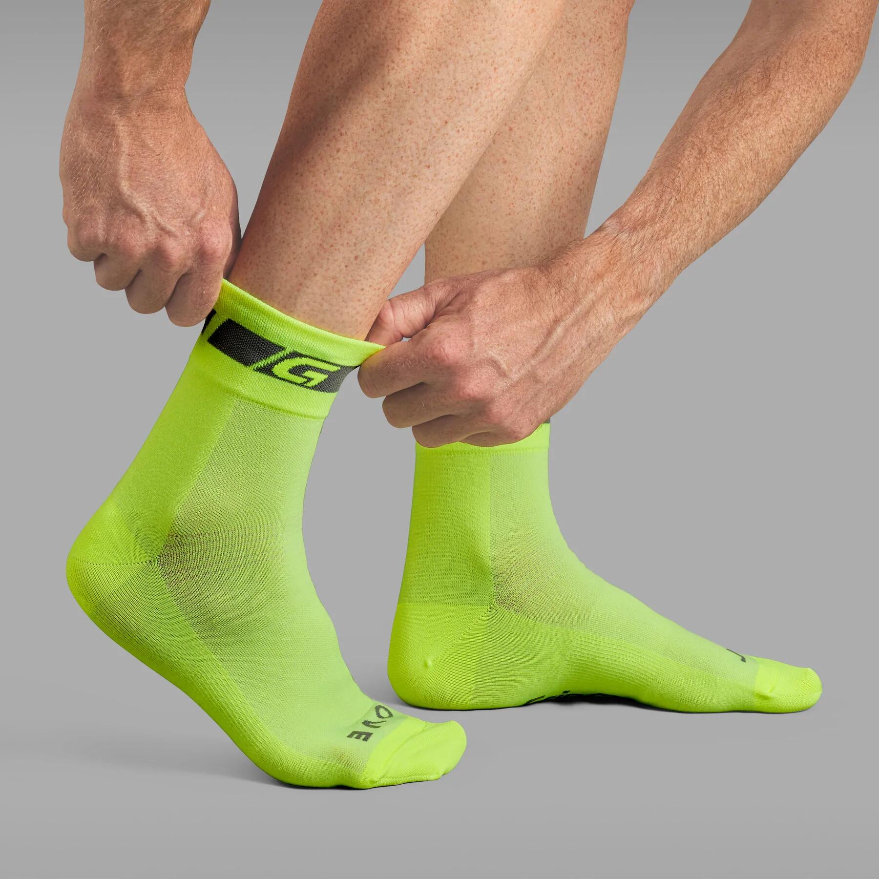 Fietssokken 3-pack Hi-Vis Regular Cut 3/5