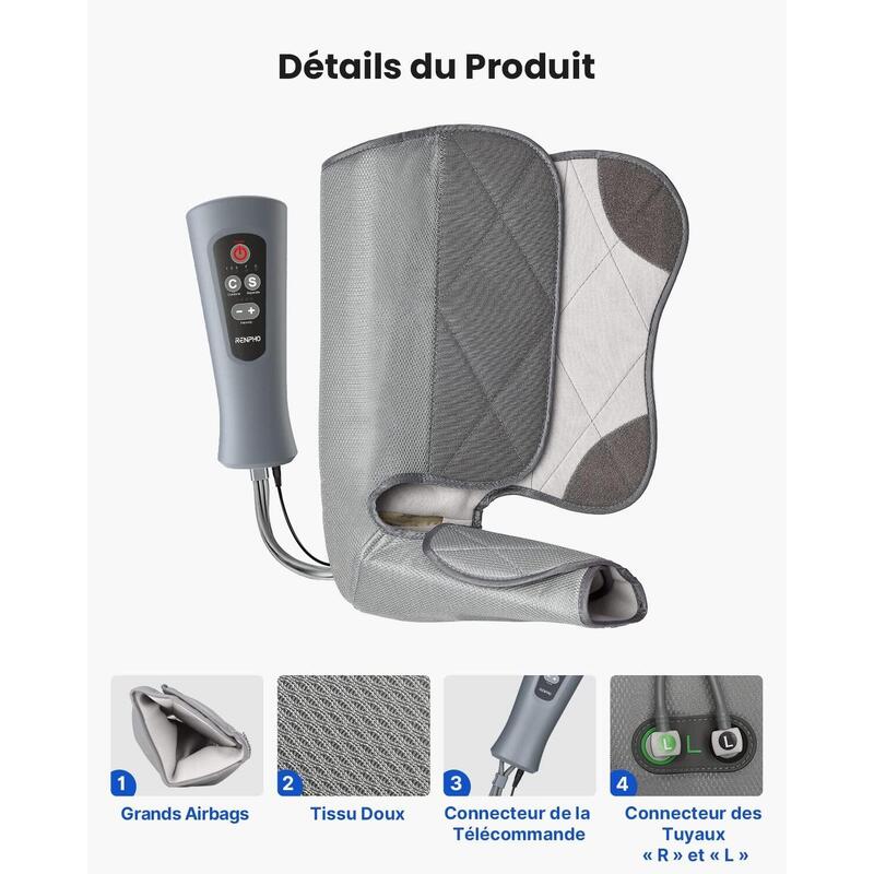 Aparat de masaj cu compresie pentru picioare și gambe RENPHO ALM071