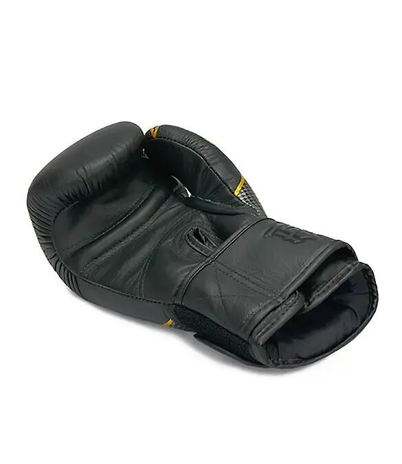 Luvas de boxe Top King Empower em couro prateado negro 4/5