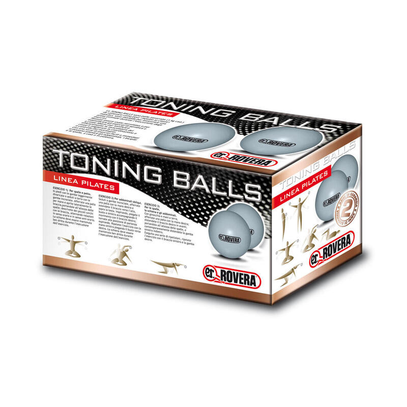 Rovera Toning Balls - Paire de Boules Lestées Souples de Pilates, 1 kg chacune