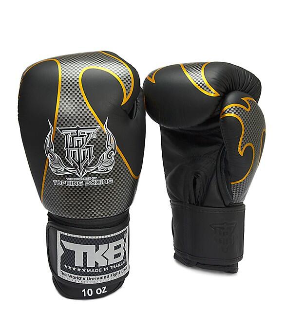 Luvas de boxe top king empower em couro prateado negro