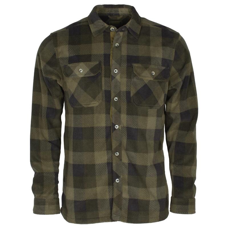 Pinewood Finnveden Canada Fleece Shirt - Vert/Noir