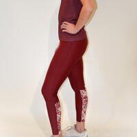 Legging Course à Pied Femme Bordeaux Ecoresponsable