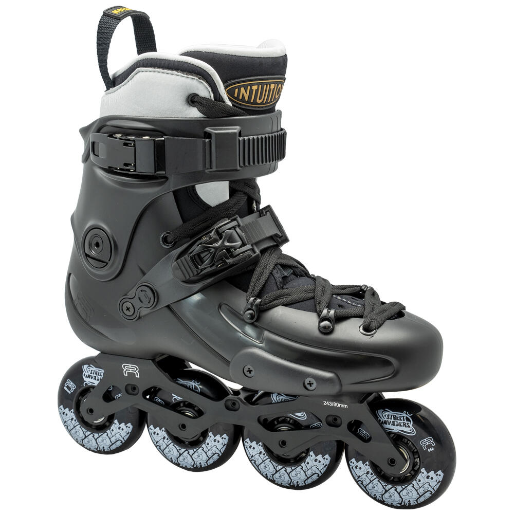 FR 1 80 INTUITION UNISEX INLINE FITNESS, FREESTYLE & FREERIDE SKATES – BLACK 1/5