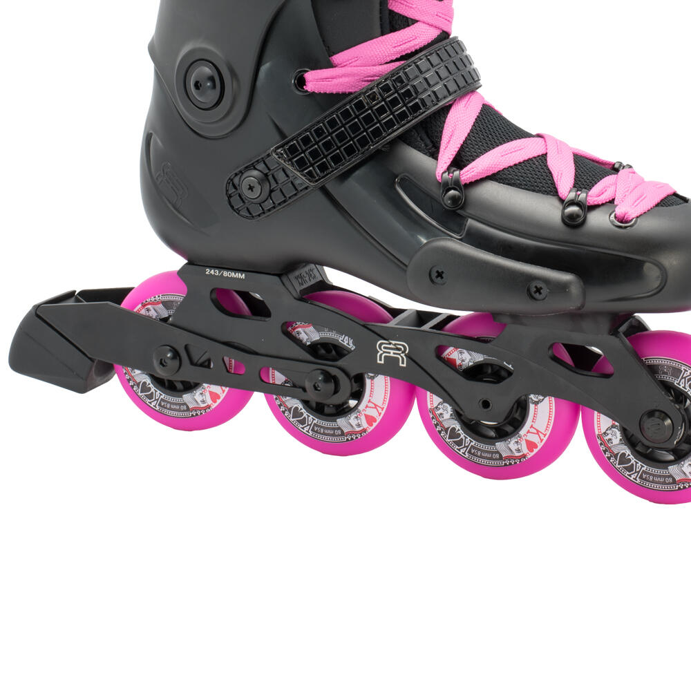 FR W 80 INLINE FITNESS, FREESTYLE, FREERIDE & CITY SKATES – BLACK / PINK 3/5