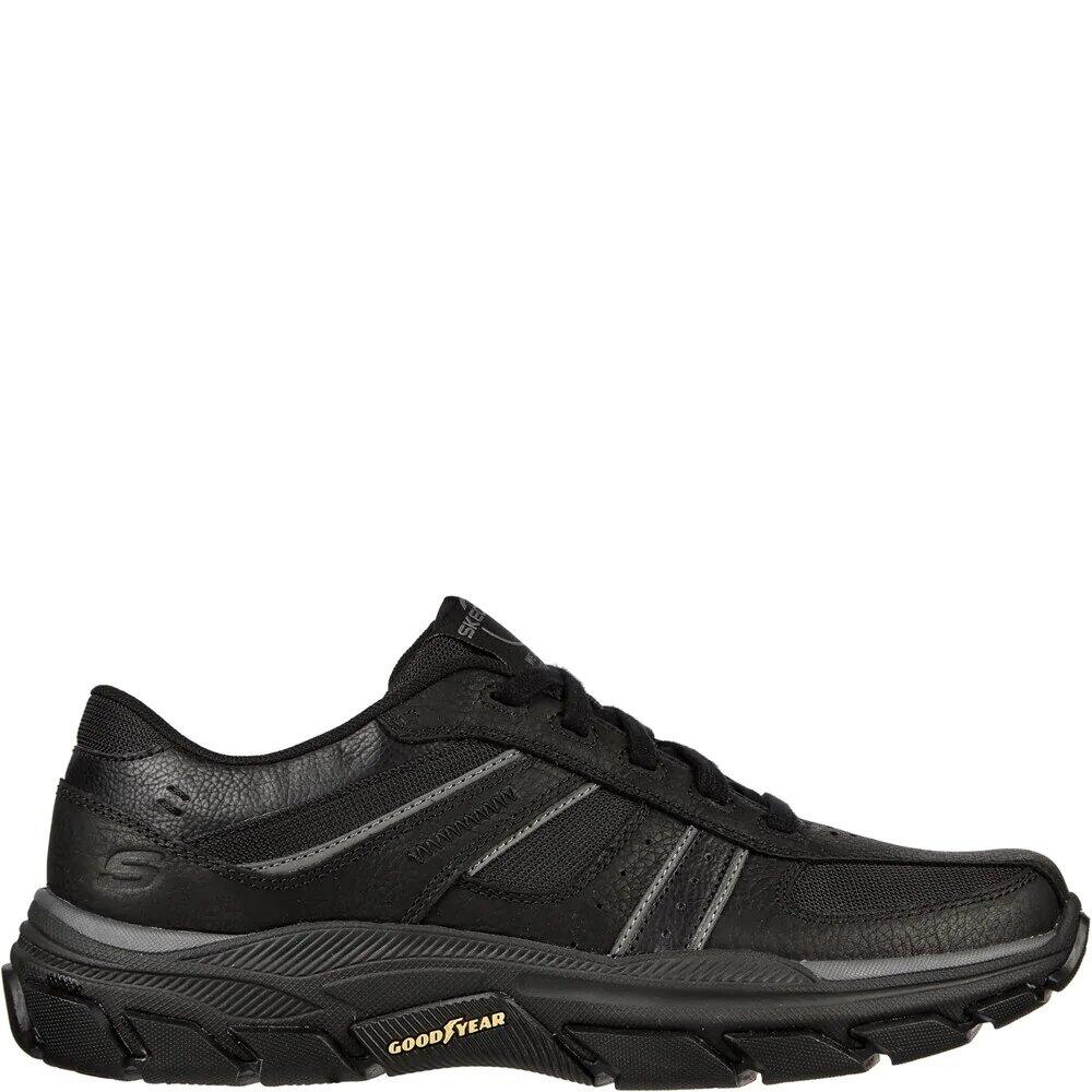 Mens Respected Edgemere Leather Trainers (Black) 3/5