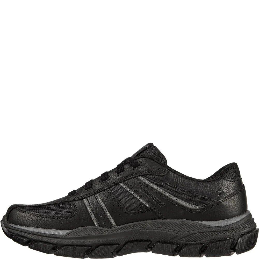 Mens Respected Edgemere Leather Trainers (Black) 2/5