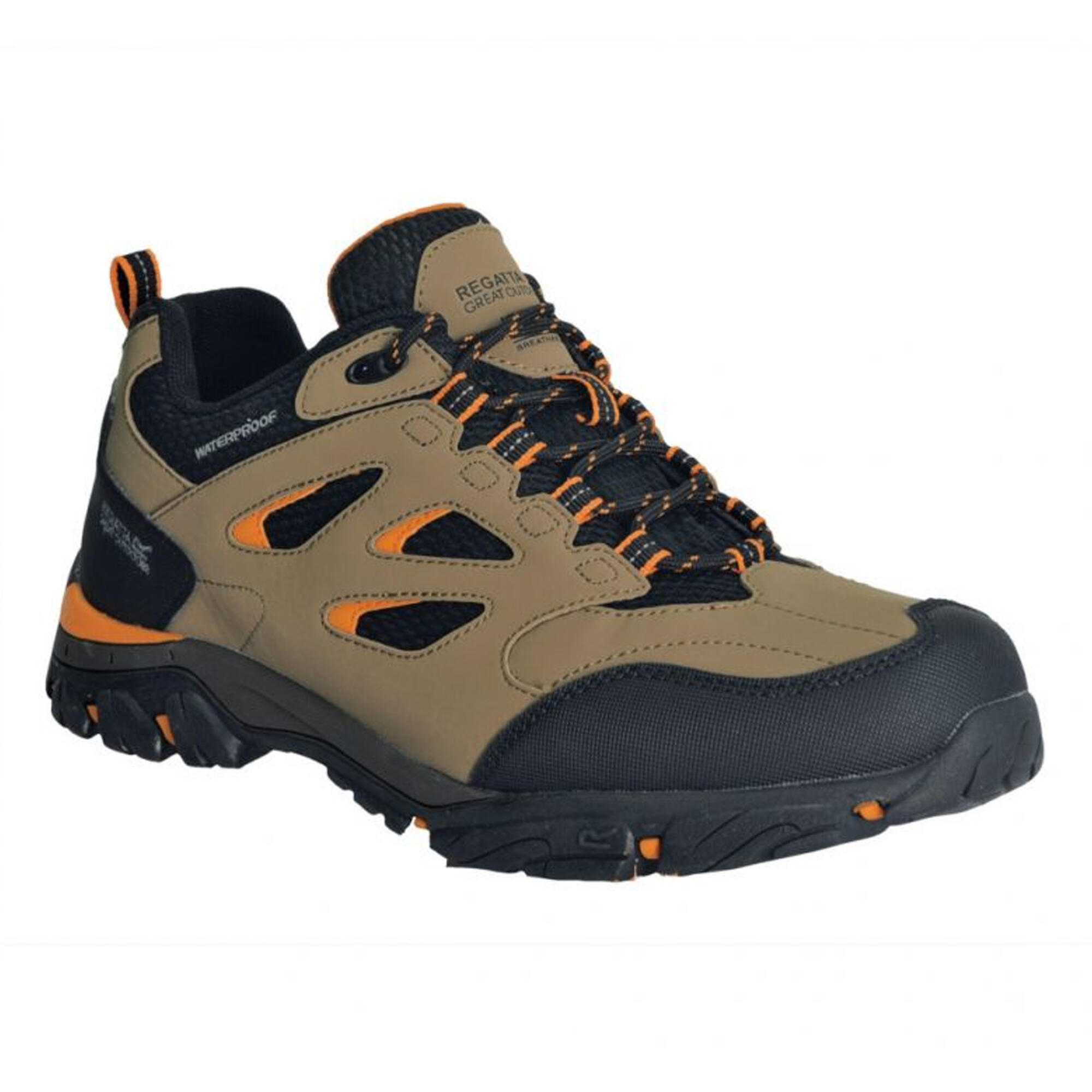 Mens Holcombe IEP Low Hiking Boots (Gold Sand/Flame Orange) 1/5