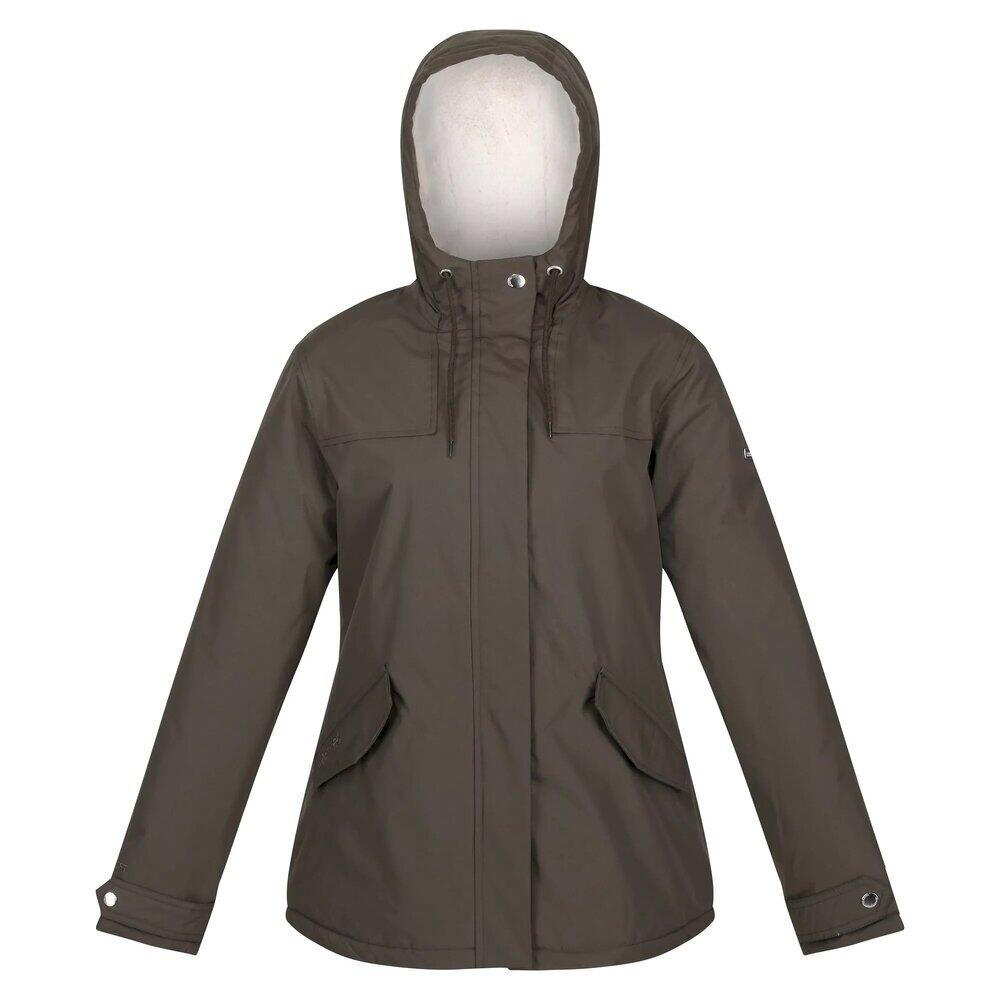 REGATTA Womens/Ladies Bria Faux Fur Lined Waterproof Jacket (Dark Khaki)