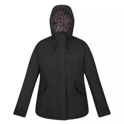 Dames Bria Faux Fur Lined Waterproof Jacket (Zwart)