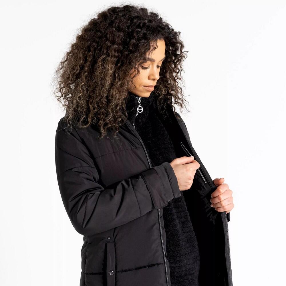 Womens/Ladies Reputable II Long Length Padded Jacket (Black) 3/4