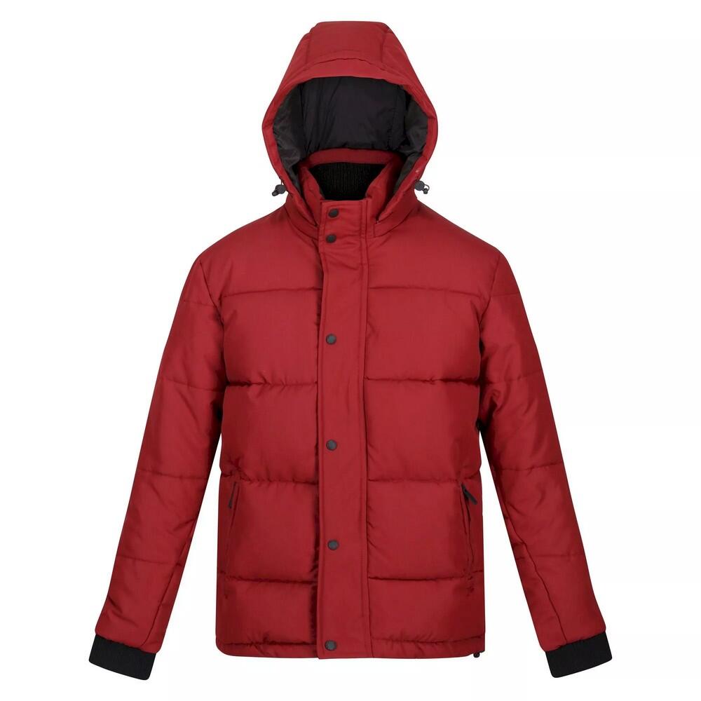 Mens Farren Lightweight Puffer Jacket (Syrah Red) 1/5