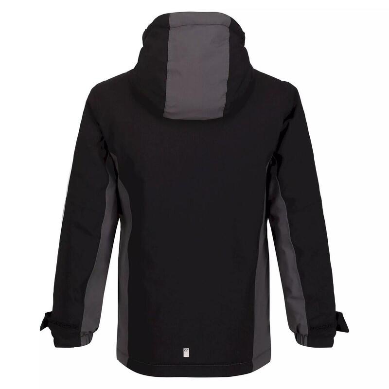 "Highton III" Steppjacke für Kinder Schwarz/Dunkelgrau