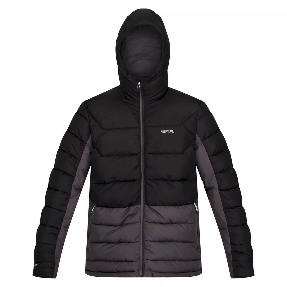 Men's NEVADO quilted jacket (Black / Dark gray)