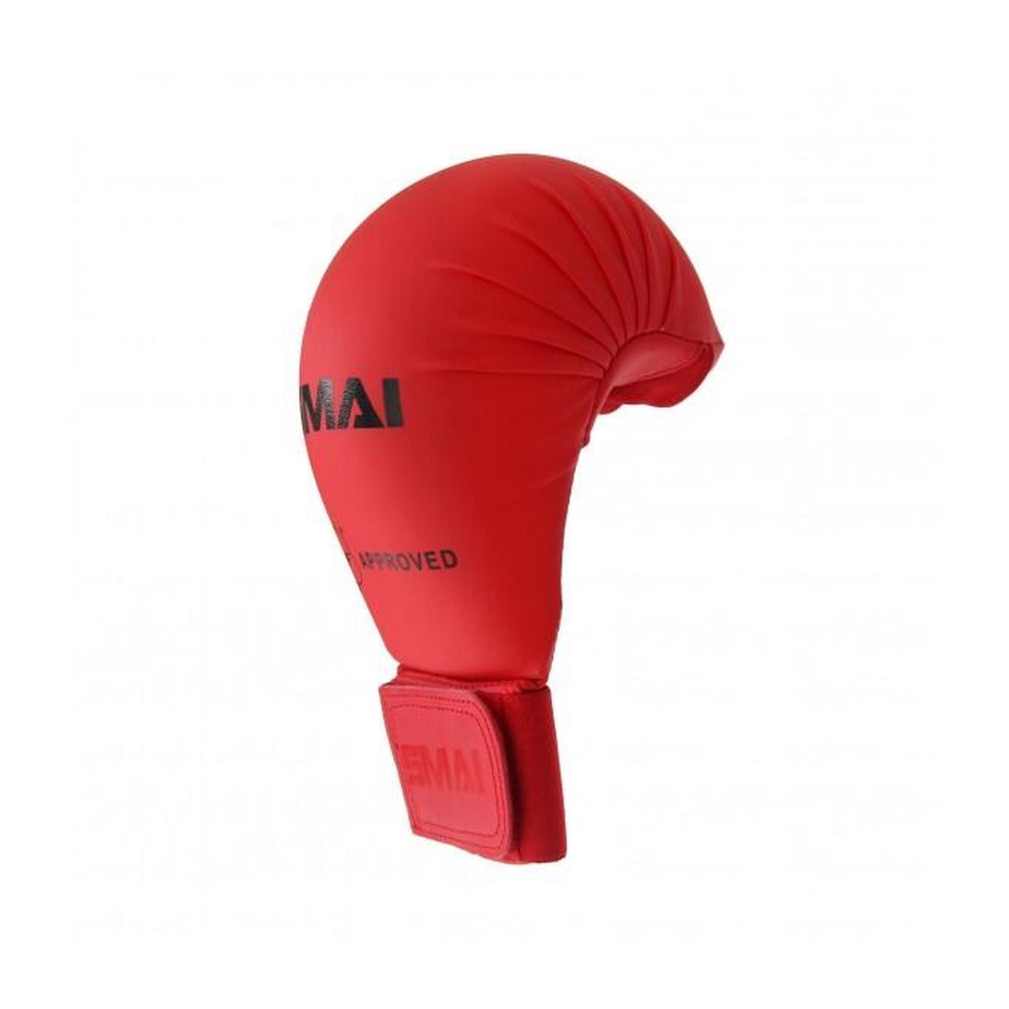 Gants de karaté Smai sans pouce rouge WKF APPROVED