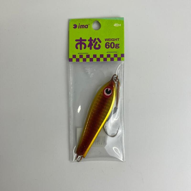市松釣魚鐵板 60g - #07 AKAKIN (金色/紅色)