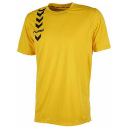 T-shirt jaune à manches courtes hummel 100% polyester unisexe