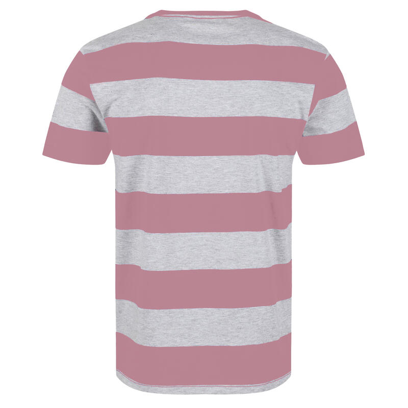 Heren Brayden Stripe Tshirt (Mauve)