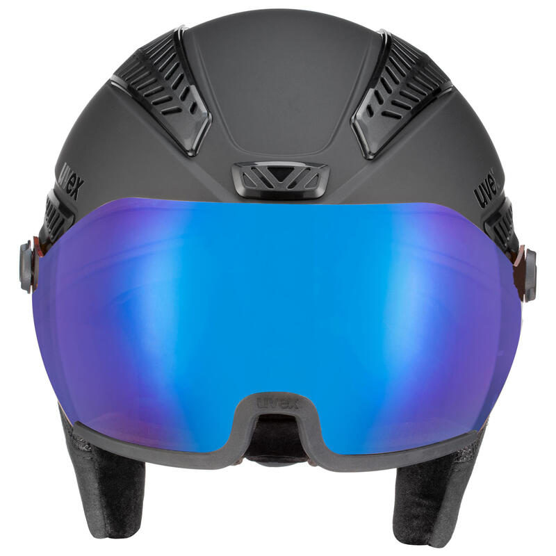 Kask narciarski i snowboardowy Uvex Hlmt 600 Visor Vario, z wizjerem