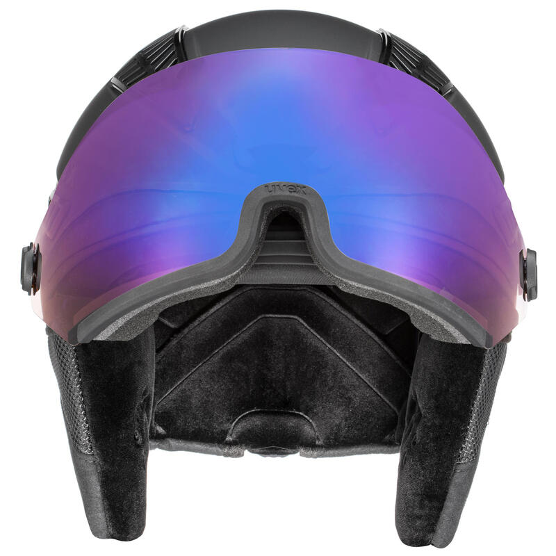 Kask narciarski i snowboardowy Uvex Hlmt 600 Visor Vario, z wizjerem